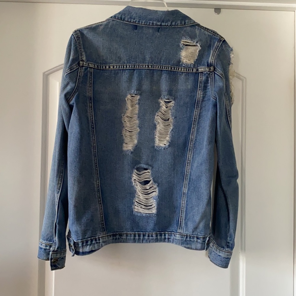 Distressed Denim Jacket - Picture 3 of 6